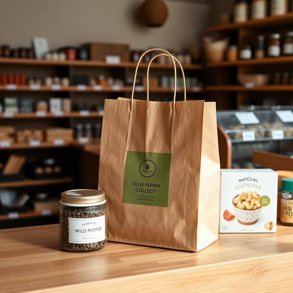 Un sac click and collect prêt au comptoir