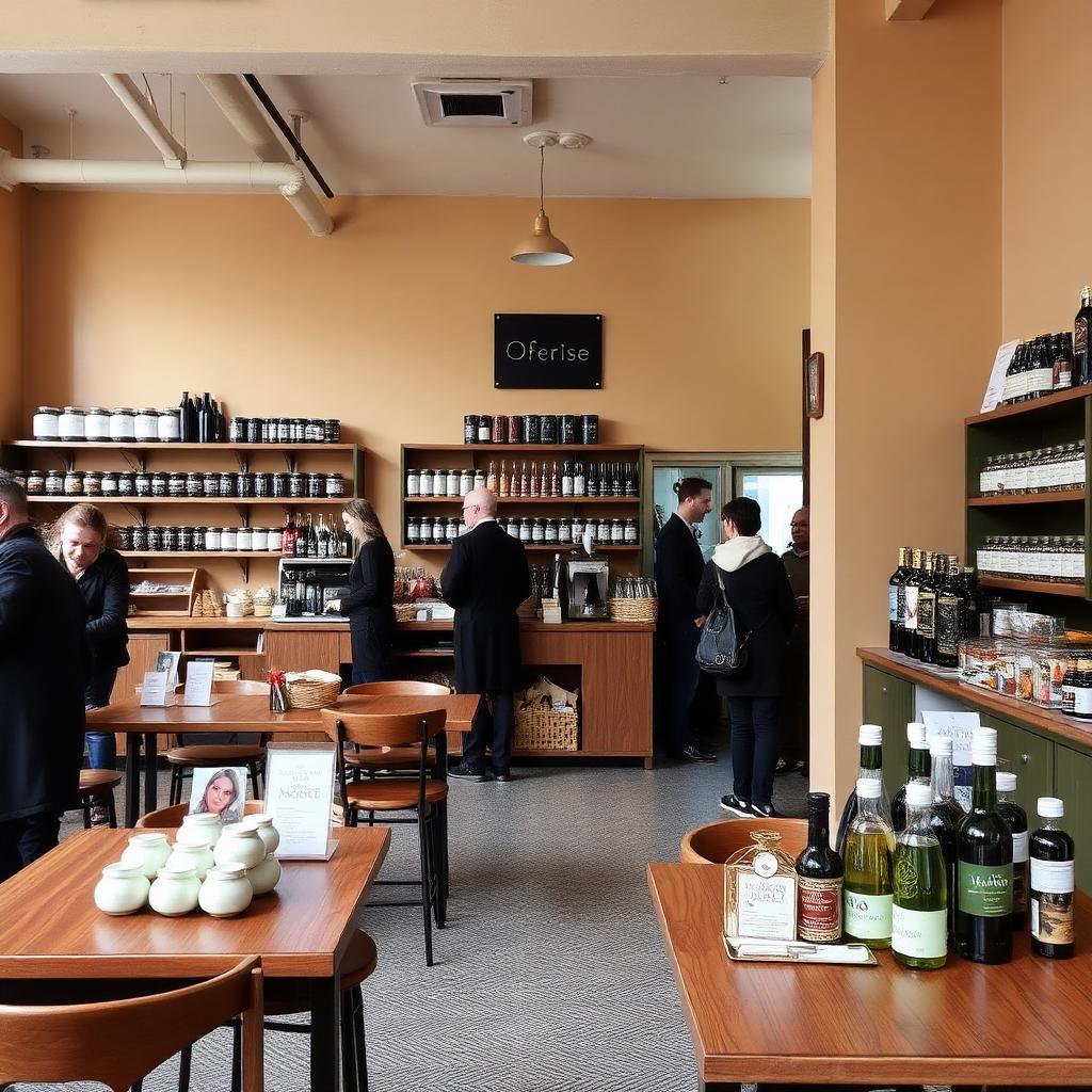 Le Comptoir des Saveurs — L'intérieur chaleureux de l'épicerie
